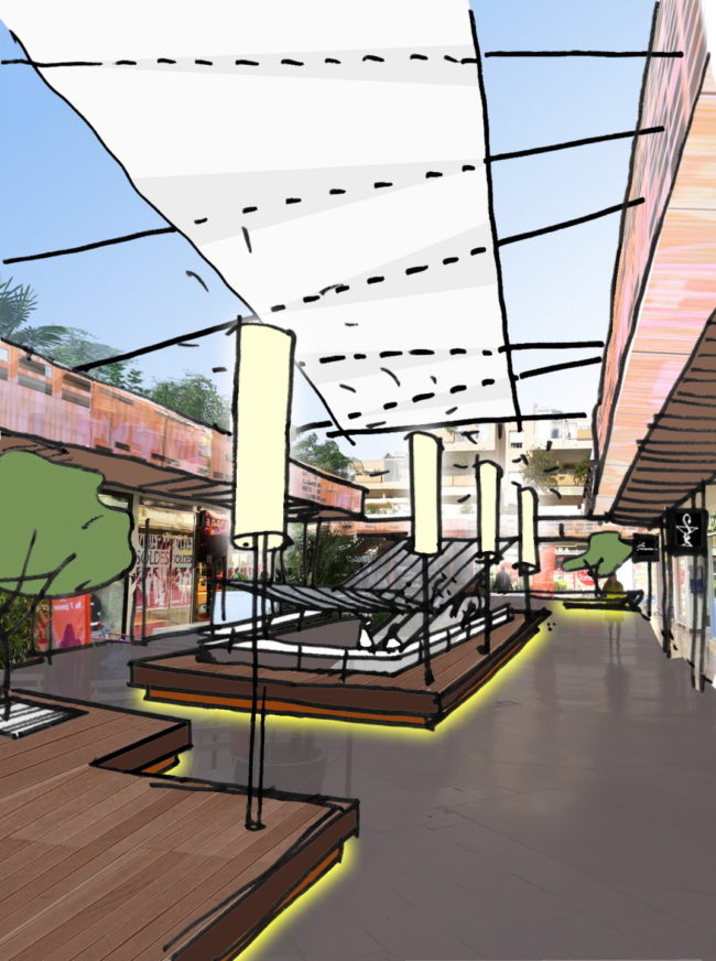 Aménagement de la galerie du centre commercial Aménagement de la galerie du centre commercial