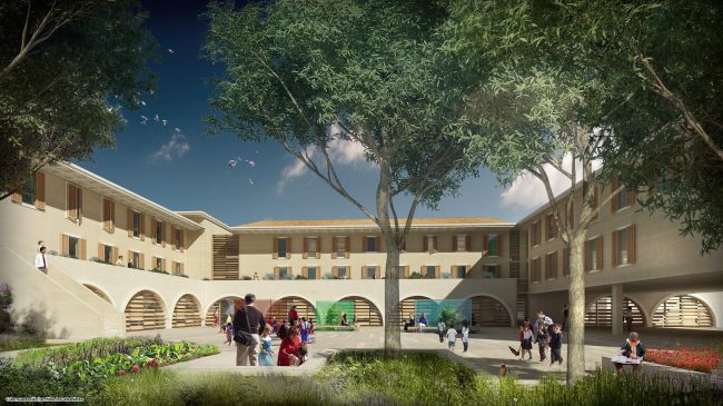 Un îlot en centre village