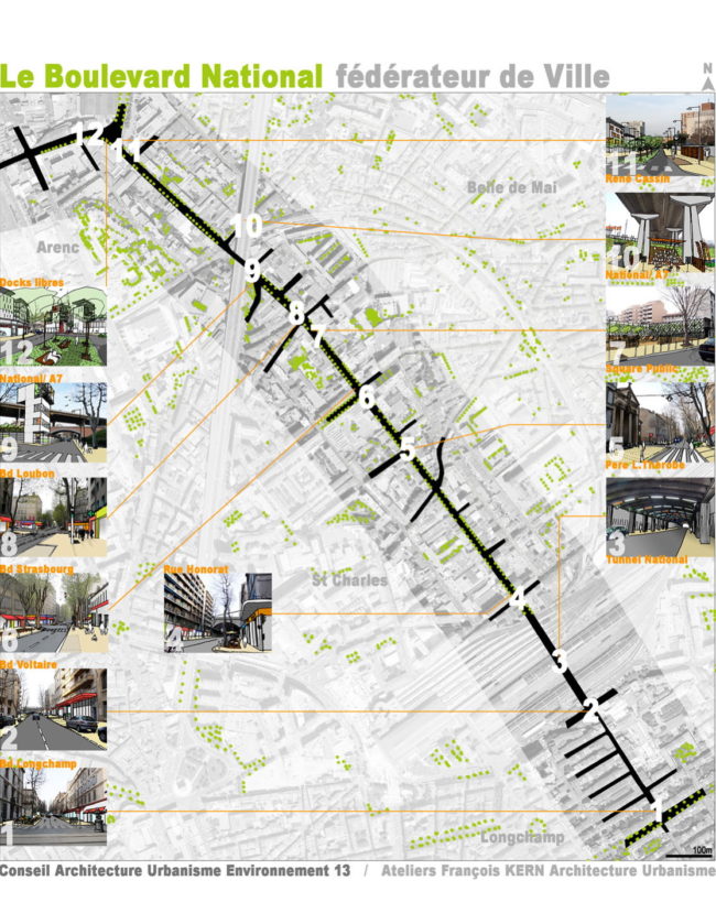 Boulevard national, Fédérateur de ville