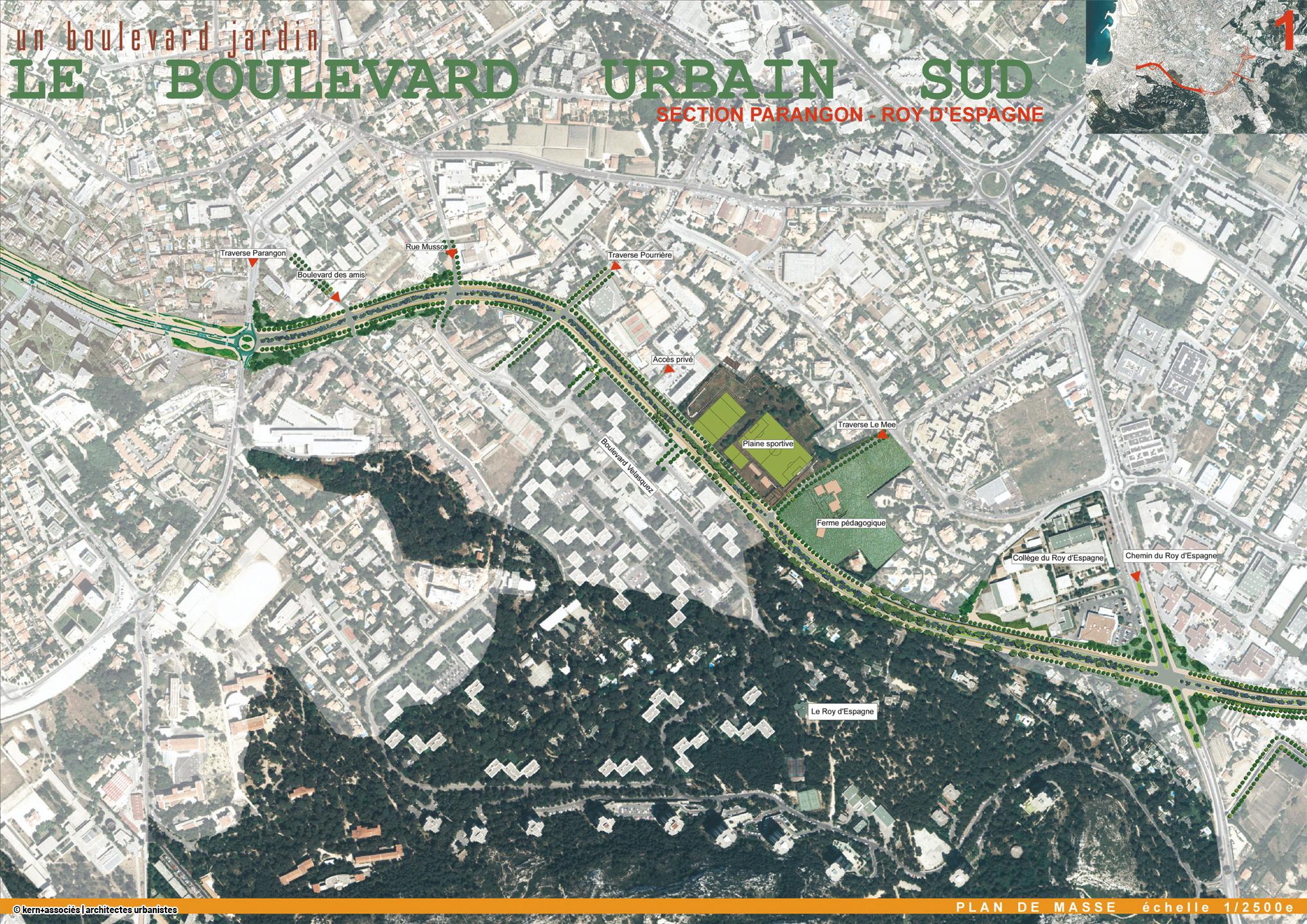 Boulevard urbain sud, un parkway de 5km au pied du massif des calanques