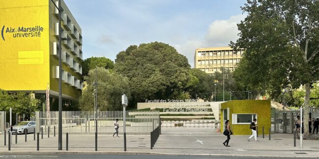 Parvis d’entrée du Campus Timone